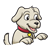 Puppy with Red Collar Color PNG