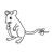 Mouse Wearing Bows Line PNG