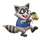 Raccoon with Bell 