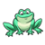 Sitting Frog Color PNG