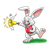 Rabbit with Bell Color PNG