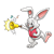 Rabbit with Bell Color PNG