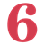 Number Six Color PNG