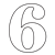 Number Six Line PNG