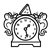 Mouse Clock Line PNG