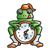 Frog Clock Color PNG