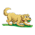 Dog with Ball Color PNG