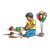 Boy Opening Presents Color PNG