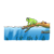Frog on a Branch Color PNG