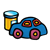 Play Dough and Car Color PNG