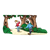 Boys Playing in Forest Color PNG