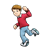 Boy in Red Sweater Color PNG