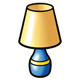 Blue Lamp with yellow stripe