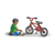 Boy Fixing Bicycle Tire Color PDF