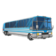 Blue Bus with open door