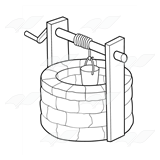 Stone Well with Bucket