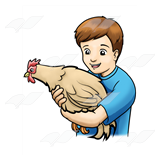 Boy Holding Chicken
