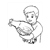 Boy Holding Chicken Line PDF