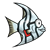Gray-White Striped Fish Color PNG