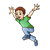 Jumping Boy Color PNG