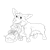 Dog with Buried Shoe Line PNG