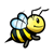 Bee 1 Color PNG