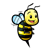 Bee 10 Color PNG