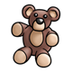 Brown Teddy Bear with tan paws