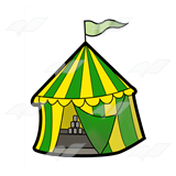 Striped Carnival Tent