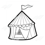 Striped Carnival Tent