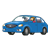 Lady Driving Blue Car Color PNG
