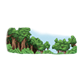 Forest Background with big trees