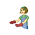 Lady with Red Oven Mitts Color PDF
