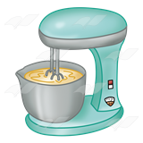 Mixer with Batter in Bowl