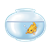 Goldfish in Fishbowl Color PNG