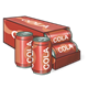 Open Case of Cola with two cans