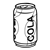 Can of Cola Line PNG