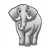 Elephant with Tusks Color PDF