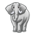 Elephant with Tusks Color PNG