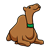Camel with Green Collar Color PNG