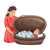 Moses in Basket Color PNG
