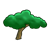 Short Tree Color PNG