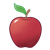Red Apple 3 Color PNG