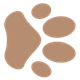 Brown Paw Print right