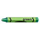 Green Crayon with manuscript label