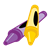 Purple and Yellow Crayons Color PNG