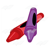 Red and Purple Crayons