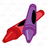 Red and Purple Crayons