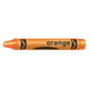 Crayon with Label Orange