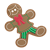 Decorated Gingerbread Boy Color PNG